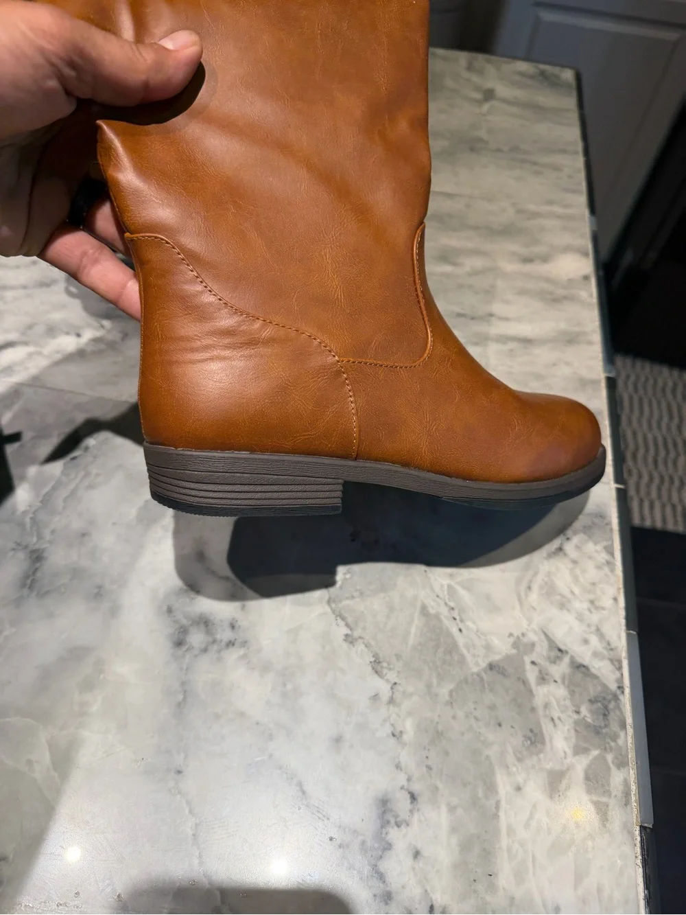 Women's Over-the-Knee Buckle Riding Boots - Cognac journee collection 10 extra w